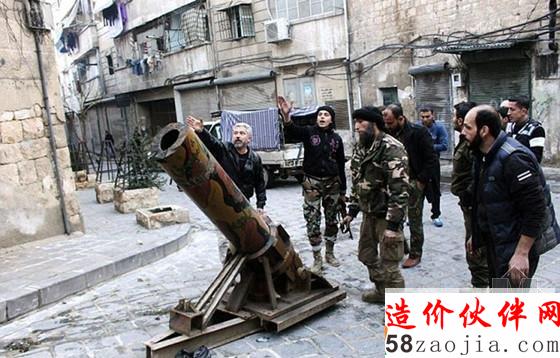 敘利亞武裝份子自制排水管武器