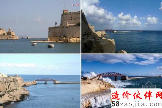 瓦萊塔大港口新圣埃爾莫防洪堤人行橋