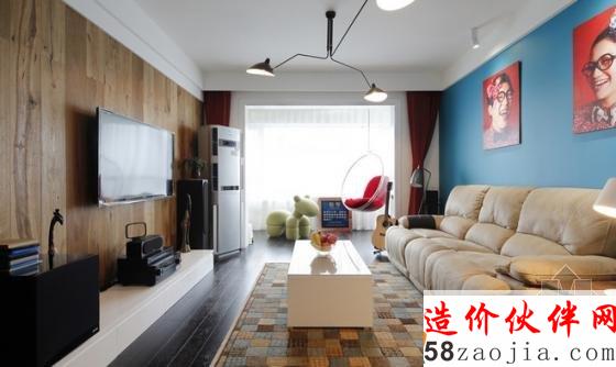 簡單精致!100㎡混搭兩居婚房設計