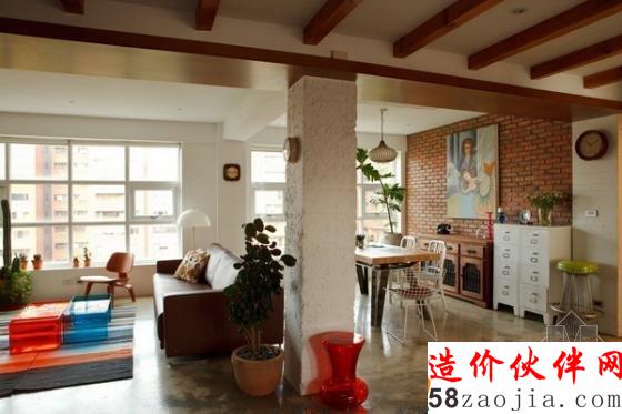 110平溫馨美式鄉(xiāng)村風(fēng)情兩居室設(shè)計