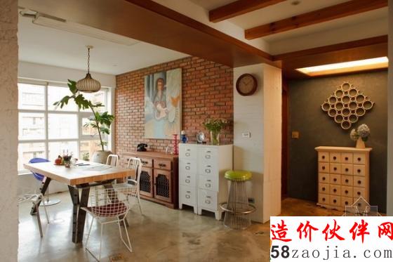 110平溫馨美式鄉(xiāng)村風(fēng)情兩居室設(shè)計