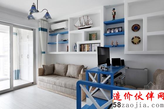 100平地中海風(fēng)格“藍(lán)色格調(diào)”樣板間設(shè)計(jì)