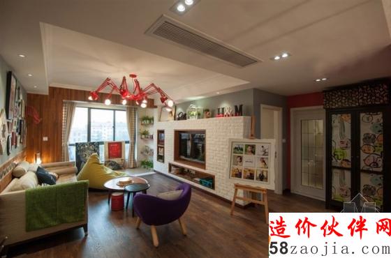 童心未泯!七彩魔術(shù)混搭三居室婚房設(shè)計(jì)