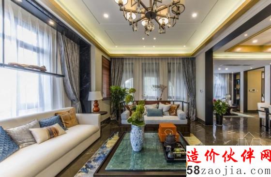 新中式風(fēng)格 西安綠地國際生態(tài)城連體別墅樣板間設(shè)計(jì)