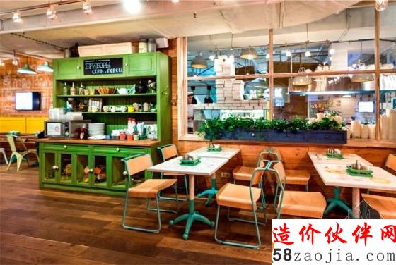 俄羅斯Obed Buffet“健康”“綠色”LOFT風格快餐廳