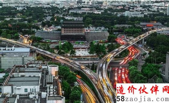 北京德勝門北橋車流