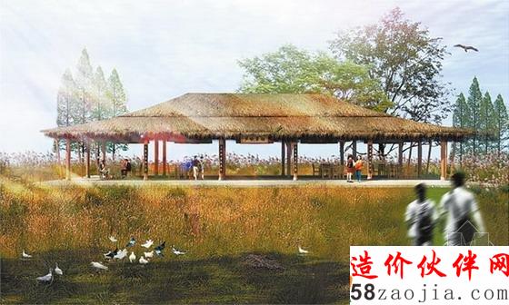 長堤草堂 棧道起點觀舞墨