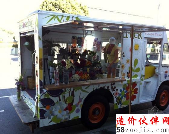 洛杉磯卡車(chē)上的小型花店