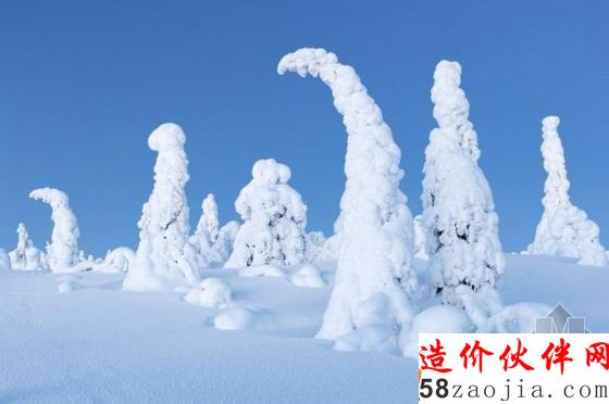 芬蘭拉普蘭的雪景