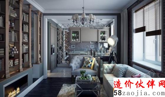 單身公寓完美蛻變!50平米女性美式風(fēng)公寓