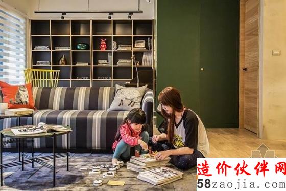 獨特氣息!100平時尚復古“輕盈”家居設計
