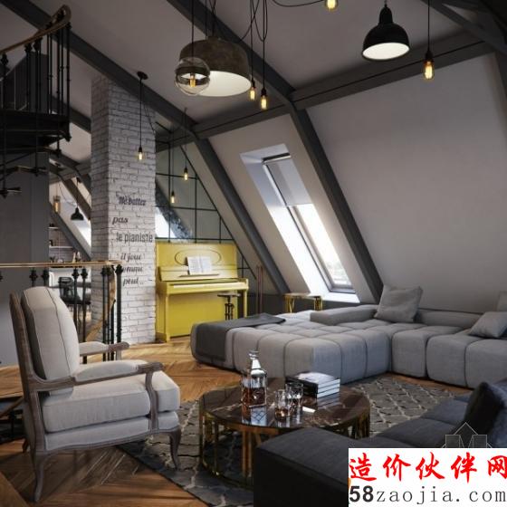 巴黎復(fù)古氣息!帥氣“粗獷”工業(yè)風(fēng)閣樓