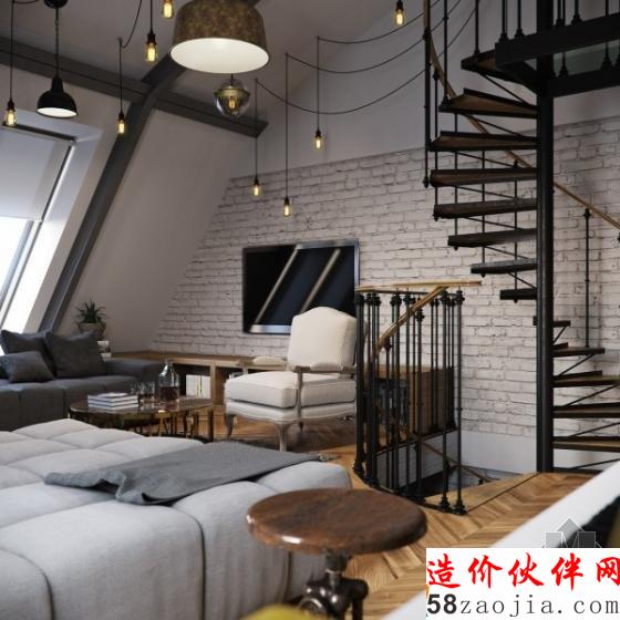 巴黎復(fù)古氣息!帥氣“粗獷”工業(yè)風(fēng)閣樓