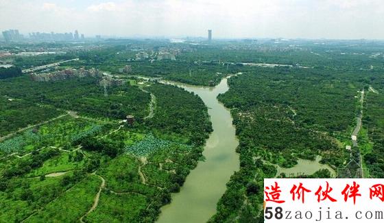無人機航拍廣東海珠國家濕地公園