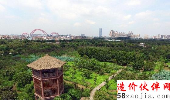 無人機航拍廣東海珠國家濕地公園