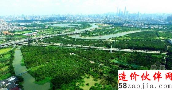 無人機航拍廣東海珠國家濕地公園