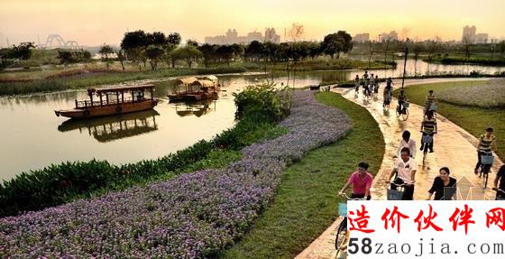 無人機航拍廣東海珠國家濕地公園
