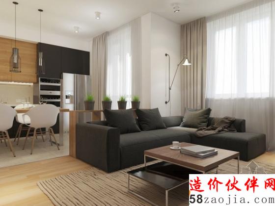 寬敞舒適!50平米一居室設(shè)計(jì)