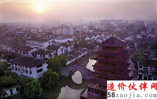 新5A景區(qū)三河古鎮(zhèn)全貌
