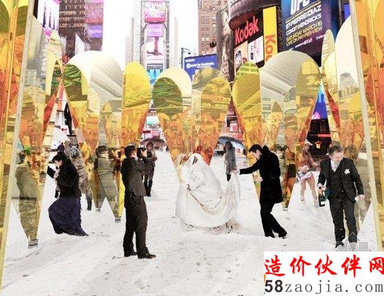時(shí)代廣場“內(nèi)心深處”愛情藝術(shù)設(shè)計(jì)