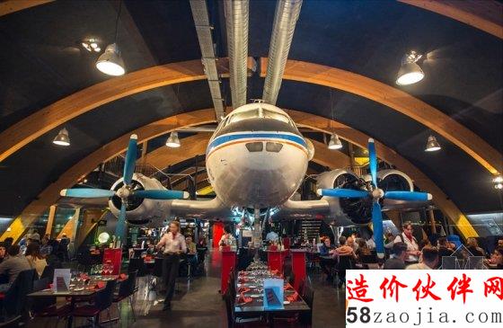 瑞士航空主題餐廳創(chuàng)意新奇 報(bào)廢飛機(jī)變身包廂