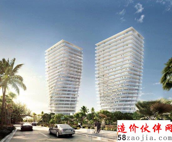 邁阿密“扭曲雙塔”完成 可俯瞰比斯坎灣