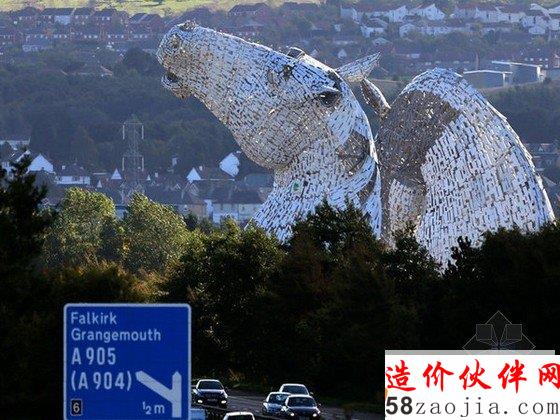 正在建設(shè)中的Kelpies