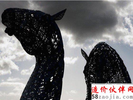 正在建設(shè)中的Kelpies