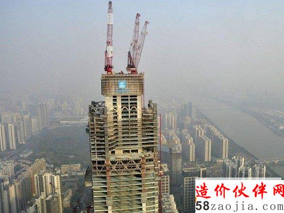 廣州珠江東塔大廈現(xiàn)場(chǎng)施工圖